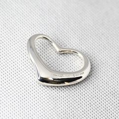 新品仕上げ 大きめ 3.5cmx3.1cm Tiffany & Co. オープンハート ラージ ネックレス トップのみ 約12g ティファニー エルサ・ペレッティ シルバー925 スペイン製 約19.0g Open Heart Large