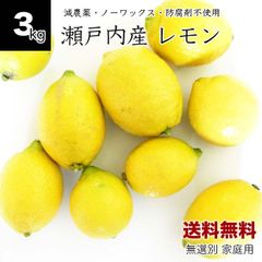 広島県産 徳さんの減農薬国産レモン3kg 　訳あり　防腐剤不使用ノーワックス