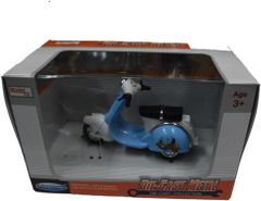 ダイキャスト スクーター プルバック機能付き 完成品 モデルスクーター 箱入り おもちゃ (ブルー)(青)