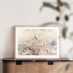 【A3】チャイルド・ハッサム The MacKaye Spectatorium with Iowa Pavillion in Foreground, Columbian Exposition アートポスター 名画 絵画 特大 アートパネル AP282