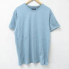 XL/古着 半袖 Tシャツ メンズ 無地 クルーネック 水色 霜降り 25may26 中古