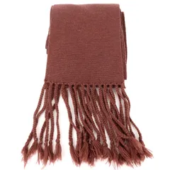 ラシット マフラー 無地 スリム ウール100％ イタリア生地 フリンジ ブランド 小物 レディース ブラウン russet 【中古】のサムネイル