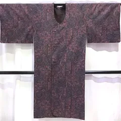 和装道中着・道行コート・雨コート・紫系地・No.200701-1331・梱包サイズ60