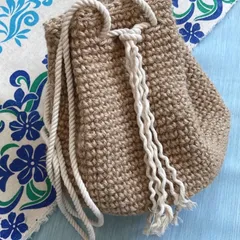 ✴︎麻ひも巾着バック　M✴︎