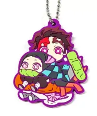 【中古】雑貨 竈門炭治郎＆竈門禰豆子 「鬼滅の刃 キャラばんちょうこうラバーマスコット 拾ノ型 遊郭編」