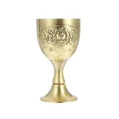 【在庫セール】ヴィンテージ真鍮ゴブレット 祭壇ゴブレット 真鍮聖杯カップ 聖杯カップ 王室の聖杯 ヴィンテージ真鍮 NUOLUX