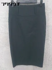 ◇ BLACK BY MOUSSY ブラックバイマウジー ストライプ ロング タイト スカート サイズ2 ネイビー レディース 【中古】 【1002801093808】