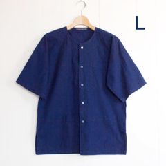 モーホーム　L　トラディショナル　半袖　インディゴ　タイ服　農民服　作業着