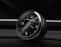 新作 メルセデス・ベンツ AMG 車載用 クオーツ時計 インテリア 蓄光 クォーツ ボタン電池式 さす針夜光 w176 w177 w205 w222 gla glc gle A C E S 全シリーズ 汎用