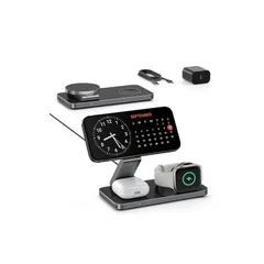 KEEPRO ワイヤレス充電器 3in1 折り畳み式 Magsafe充電器 同時に3つのデバイス充電 15W/10W/7.5W マルチ充電スタンド マグセーフ充・電器 マグネット式 iPhone/Apple Watch/Airpodsに対応 無線充・電器  1