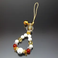 【送料無料】パワーストーン お守りストラップ 携帯 スマホ ストラップ 天然石 水晶 赤メノウ / にゃんにゃん猫ストラップ