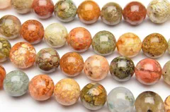 天然石 マルチカラーアゲート（アフリカ産）8mm １連（約38cm） パワーストーン 天然石 _R1690-8
