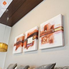 絵画 インテリア アートパネル 3枚 抽象画 モダン 北欧 壁掛け 玄関 おしゃれ アート 絵 大型 大きい アジアン バリ 40×40 (34)