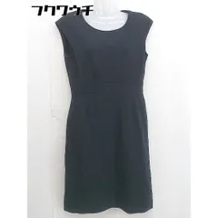 ◇ B MING LIFE STORE by BEAMS バックジップ フレンチスリーブ 膝下丈 ワンピース サイズM ネイビー レディース  【中古】 【1107150006650】