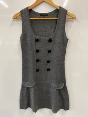 a613⚫︎prideglide⚫︎プライドグライド⚫︎ウール混⚫︎ノースリーブ⚫︎ニット⚫︎ワンピース⚫︎size38⚫︎グレー