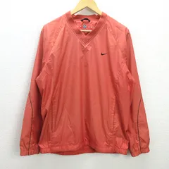 H■ナイキ/NIKE GOLF プルオーバージャケット ゴルフウェア【L】橙/MENS■82【中古】