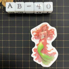 防水ステッカー　プリンセス　お姫様　イラスト　かわいい　装飾　シール　AB-40