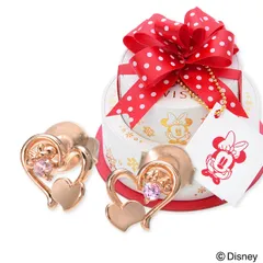 Disney シルバー ピアス ハート 名入れ 刻印 【当店オリジナル】 彼女 レディース 女性 誕生日 記念日 ギフトラッピング ディズニー Disneyzone ミニーマウス プレゼント