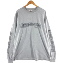 古着 00年代 ハーレーダビッドソン Harley-Davidson 鷲柄 イーグル柄 ロングTシャツ ロンT USA製 メンズXXL相当/eaa521894
