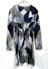 PLEATS PLEASE ISSEY MIYAKE｜プリーツプリーズ イッセイミヤケ  プリーツ加工 ダイヤ柄 カーディガン