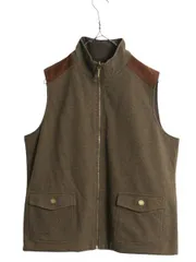 【お得なクーポン配布中!】 00s LAUREN ラルフローレン フルジップ リバーシブル ベスト レディース L 古着 00年代 オールド ポロ 重ね着 前開き ハイネック カーキ 茶