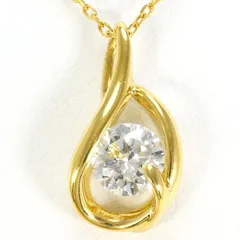 K18YG　ネックレス　necklace　ダイヤ　0.50　SI1　鑑別書　総重量約2.2g　約35cm