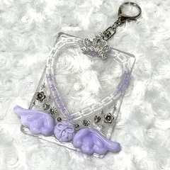 トレカキーホルダー レジンデコ チェーンハート 163