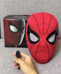 スパイダーマンコスプレ電子マスク,伸縮性のあるヘッドギア付き,1:1,リモコン,モデル玩具,大人向けの誕生日プレゼント,新品