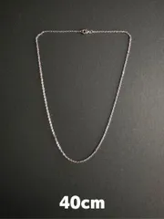 シンプルチェーンネックレス シルバー ステンレス 短め DH