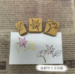 🍁🍃✩.*˚落ち葉＊紅葉スタンプセット＊中🍁🍃スタンプ はんこ