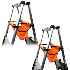 脚立 工具入れ 工具置き 工具トレー アンダーバッグ 脚立用 ツールバッグ 道具入れ 2個 工具 防水 収納 多機能 便利袋 作業道具入れ 折りたたみ 工具バッグ 工具袋 道具袋 大容量 軽量 簡単取付 着脱式 落下防止 安全 オレンジ