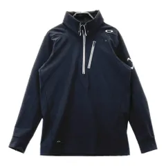 サイズ：M OAKLEY オークリー FOA401645 ハーフジップ 長袖ブルゾン スカル刺繍  ネイビー系 [240101537623] ゴルフウェア メンズ ストスト