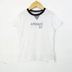 アルマーニジュニア 半袖Ｔシャツ トップス ロゴT コットン キッズ 男の子用 6A/118cmサイズ ホワイト ARMANI Junior 【中古】