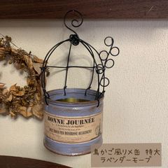 リメイク缶　お家モチーフ　小鳥ピック　No.197 リメイク缶 お家モチーフ 小鳥ピック No.197 観葉植物