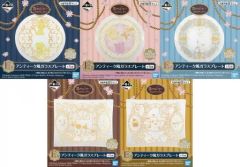 [중고] 접시·찻잔 전 5종 세트 앤티크풍 유리 플레이트 [이치반 복권 Pokemon Mimikkyu's Antique & Tea] E상