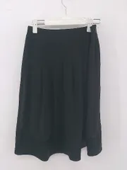 ◇ NOLLEY'S ノーリーズ 切替 膝丈 フレア スカート サイズ38 ブラック レディース P  【1212280010627】