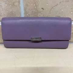 38 FURLA フルラ パープル レディース レザー 長財布 財布