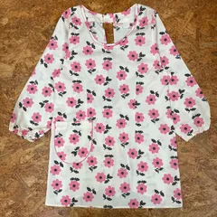 デッドストック 昭和レトロ 洋装カッポウ着 エプロン 花柄 割烹着 未使用 ヴィンテージ ビンテージ vintage