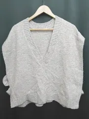 ◇ ⊇ antiqua アンティカ Vネック ニット　ベスト サイズF ベージュ レディース P  【1408200023819】