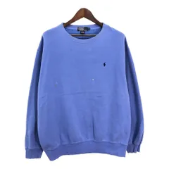 Polo by Ralph Lauren ポロ ラルフローレン スウェット ワンポイントロゴ ライトブルー (メンズ XL) 中古 古着 S4131