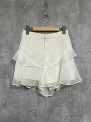 snidel スナイデル キュロット シアー ティアード ショート パンツ size1/白 ■◆ レディース