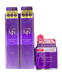{セットまとめ割引}マイクロニードル＆エクソソーム 美容クリーム2本＋オールインワンジェルセット｜高保湿・ハリ対策・スピキュール配合・エイジングケア