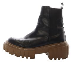 マウジー MOUSSY CATERPILLAR SOLE ブーツ ショート レザー 23.5cm 黒