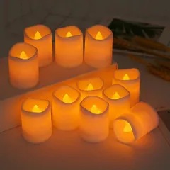 【数量限定】黄色点滅) (NEW クリスマス/パーティー/結婚式/誕生日/お祭りのお祝いの装飾用 24個セット LEDティーライトキャンドル 蝋燭 LED キャンドルライト Yixintech