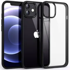 【迅速発送】Supdeal iPhone 12/iPhone 12 Pro 用耐衝撃透明ケース 米軍MIL規格 SGS認証 黄ばみ防止 ワイヤレス充電対応 ストラップホール付き 耐久性 クリアで透明なハード背面パネル ソフトシリコンエッジ アイフォン12/12