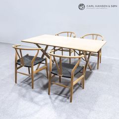 【中古品】PP Møbler PPモブラー Carl Hansen&Son カールハンセン＆サン PP85 CH24 ダイニング セット アッシュ材 ハンス J. ウェグナー 定価186万
