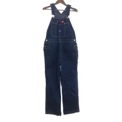 Dickies ディッキーズ デニム オーバーオール アメカジ ワーク インディゴブルー (メンズ 36×30) 中古 古着 Q0524