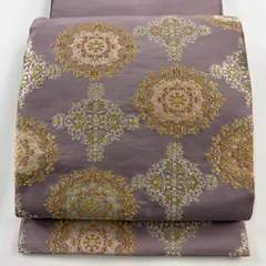 早いもの勝ち！名古屋帯 花柄 絹製京都西陣河村織物【新品未使用】