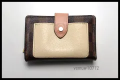 【超極美品】ルイヴィトン ダミエ ポルトフォイユ ジュリエット フューシャ ルイヴィトンポルトフォイユ ジュリエット 14137 ボルドー