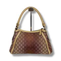 グッチ　GUCCI ワンショルダーバッグ　ハンドバッグ　スカーレット　インターロッキング　GGキャンバス　ラメ　ホーボー　ソーホー